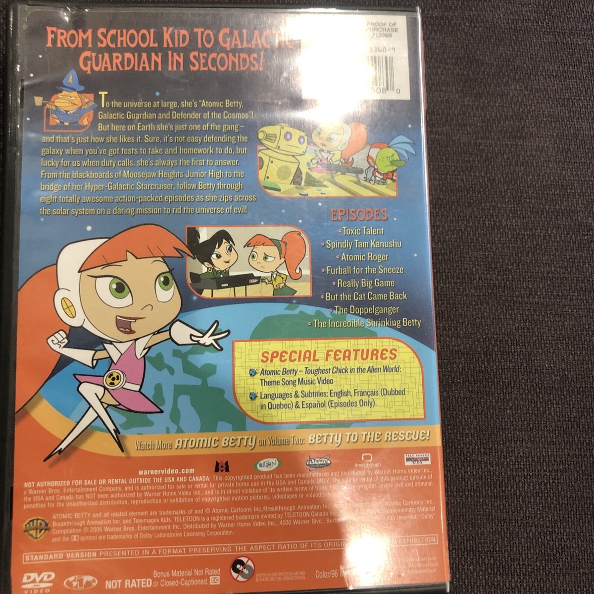 Atomic Betty: Volume 1: Betty, Set, Go (DVD, 2005