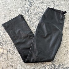 VTG Polo Jean Co Ralph Lauren Womens Pants 4 Biker Riding Genuine Leather Black