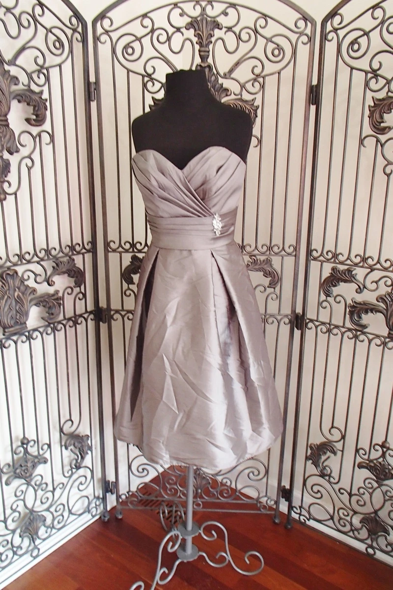 silver bridesmaid dresses ebay Azazie Jesaphine Ready to Ship Silver Metallic Satin Bridesmaid Dresses