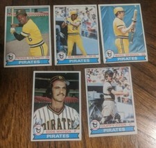 VINTAGE-1979 Pittsburg Pirates Topps Lot of 5 (Mario Mendoza,Eddie Whitson + 3)