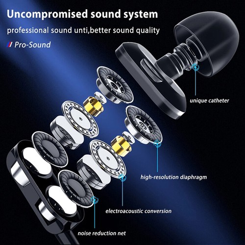 Dual Drive 6D Stereo Wired Earphone Headset Earbuds Bass 3.5mm Gaming Wt2 - Zdjęcie 3 z 12