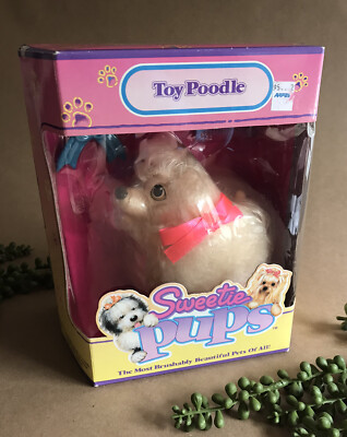 Vintage 1988 Sweetie Pups Dog ~Toy Poodle ~Hasbro Grooming Brush ~BRAND NEW - B2