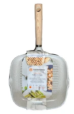 Masterclass Premium Cookware Nonstick Grill Pan 11" Beige Speckle NEW bakelite