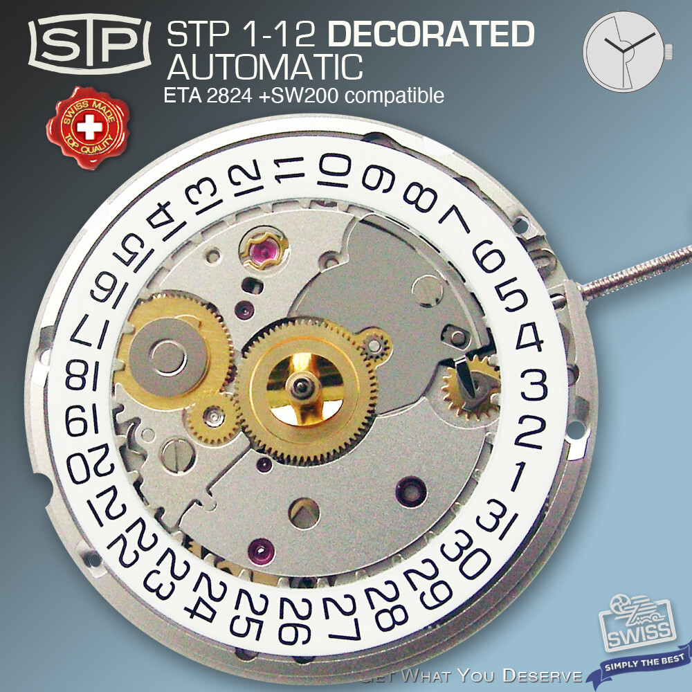 Mouvement D'horlogerie STP 1-11 Compatible ETA 2824-2 / SW200-1 - Neuf, Fabriqué En Allemagne, Suisse Made
