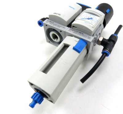 Festo MS4-EM1-1/4 On/off valve w/ MS4-LFR-1/4-D7-ERM-AS Filter Regulator