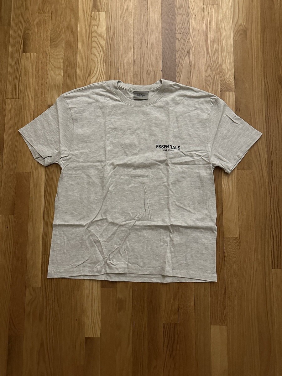 【FOG-FEAR OF GOD】Essentials Oatmeal T-Shirt Fear of God Essentials T-shirt (SS22) Light Oatmeal