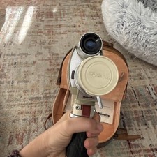 Vintage Minolta Zoom 8 Millimeter Movie Camera Used Leather Case Untested