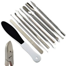 Manicure Pedicure Cuticle Pusher Remover Toe Nail Clipper Spoon Gouge Nail Care