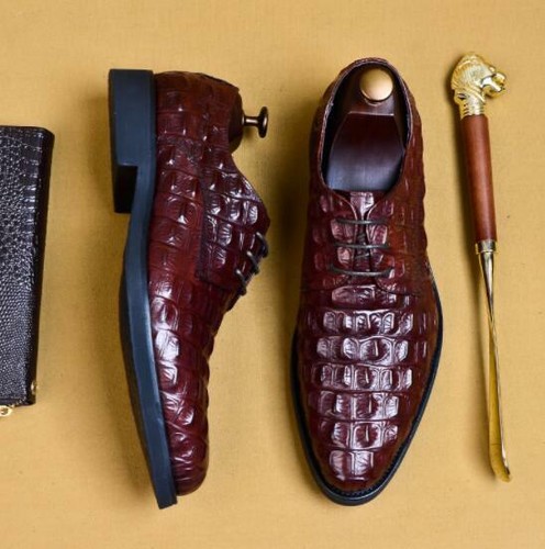 Hombres Parte Superior Baja Cuero Real Negocios Informal Vestido Formal Zapatos Puntera Punta Punta Oxfords L - Imagen 7 de 27