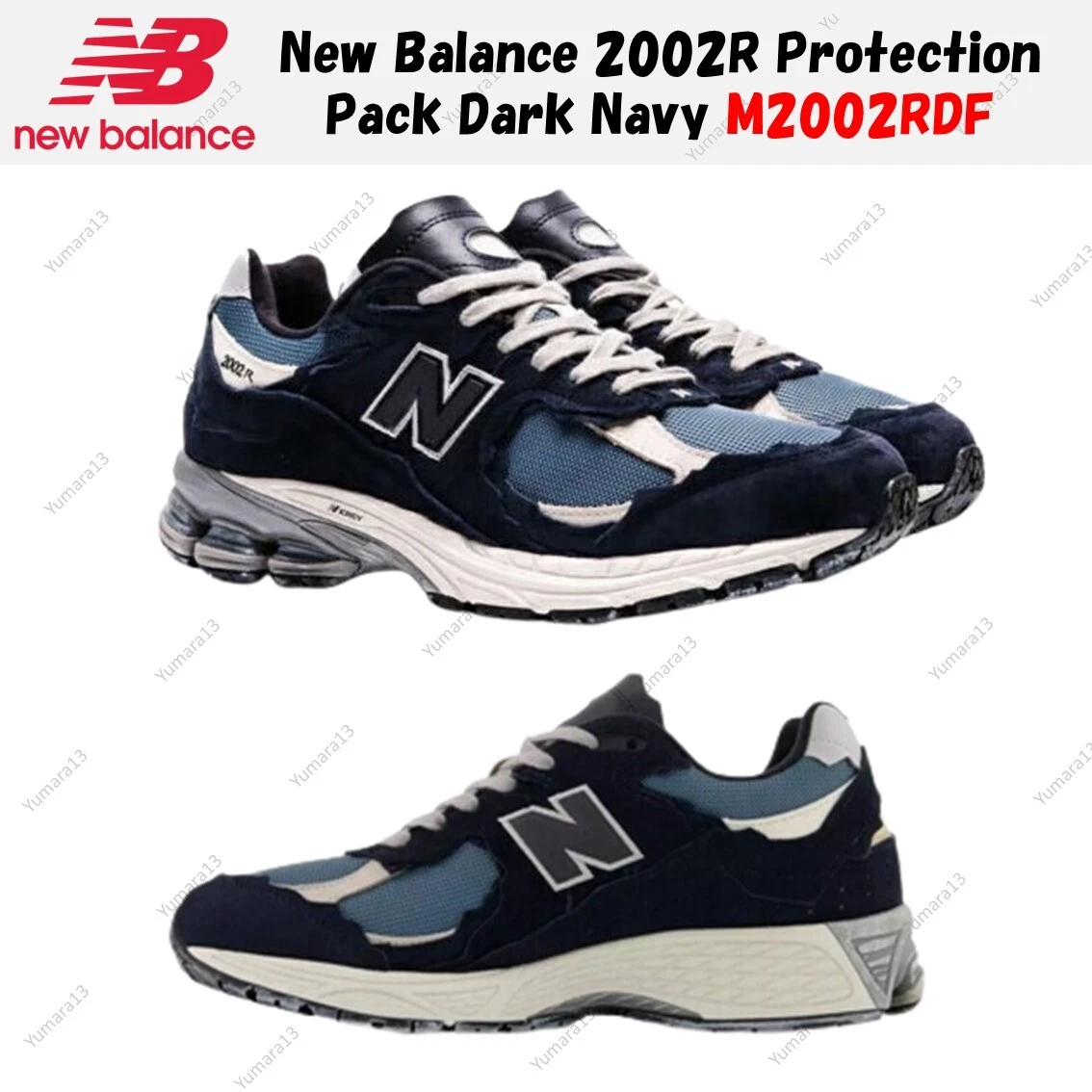 New Balance 2002R Protection Pack Dark Navy M2002RDF Size US 4-14