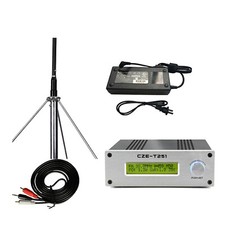 CZE-T251 FM Transmitter Stereo Broadcast Adjustable GP Antenna 25W Professional