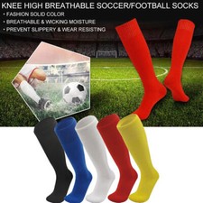 Long Soccer Football Socks Men Multi Sport Plain Knee High Compression Stockings
