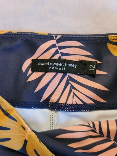 Sweet Sweet Honey Girls...Aloha Print biker short bottoms...size 12 - Picture 3 of 6