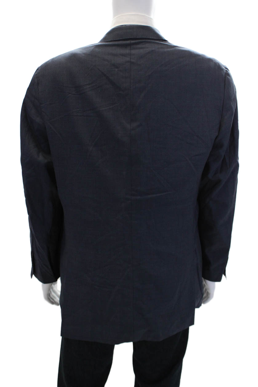 Hickey Freeman Mens Solid Wool Single Breasted Bl… - image 4