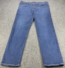 Banana Republic Jeans Mens 42x34 Blue Straight Fit Denim Egypt Stretch Western