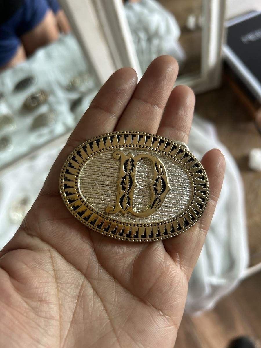 Cody Foster & Co. Metal Gold/Silver Tone Oval "10" Western Belt Buckle 1.5in View 2