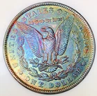 1885 P MORGAN HUGE RAINBOW TONER MS+++++BEAUTIFUL COLOR! AWESOME GEM NR #64388