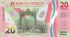 Mexico BICENTENNIAL 20 pesos 2023 July 10  UNC P-132 W132 ser DK sig GBG & AAR