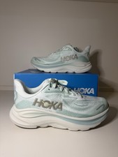 HOKA Clifton 10 Light Green/White goretex toe Women's size 7/5.5 youth