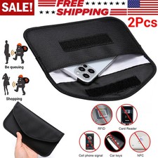 2Pack Faraday Bag RFID Signal Blocking Shielding Pouch Cell Phone Wallet Blocker