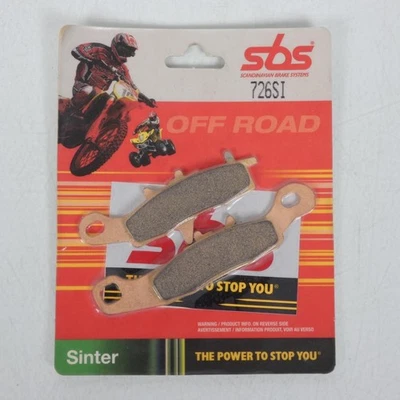 Paire plaquette frein 726SI SBS pour moto Suzuki 85 RM grandes roues Après 2005 - Photo 1/2