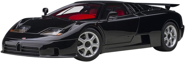 Autoart 1/18 Bugatti EB110 SS Schwarz 1992 Die-Cast Modellauto 70919 Sportwag...-image