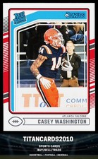Casey Washington 2024 Panini Donruss Rated Rookie RC Atlanta Falcons #392