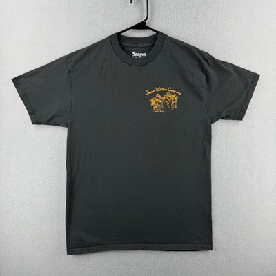 Seager Grit Co Western Co Shirt Mens Medium Dark Gray Short Sleeve Tee Cotton