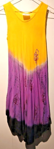 Used Women’s One-size, Tank-style, Tie-dyed, Long, Sun Dress, by Ocean Breeze