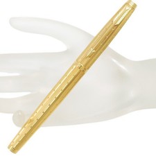 Bellissima penna stilografica Parker 1980 75 Plus Vendome placca oro perla a forma di M