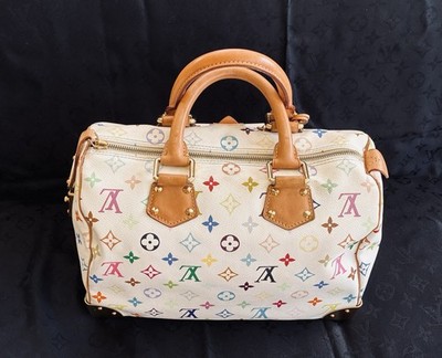 Louis Vuitton Multicolore Speedy 30 Takashi Murakami White Fashion