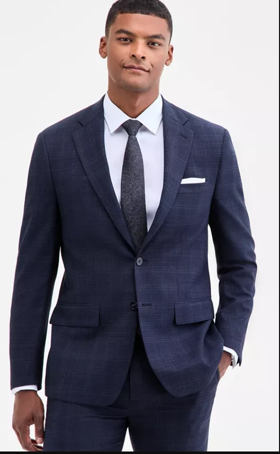 Calvin Klein Mens Slim fit Suit Jacket Blazer 40 S Navy Blue Plaid
Opens in a new window or tab