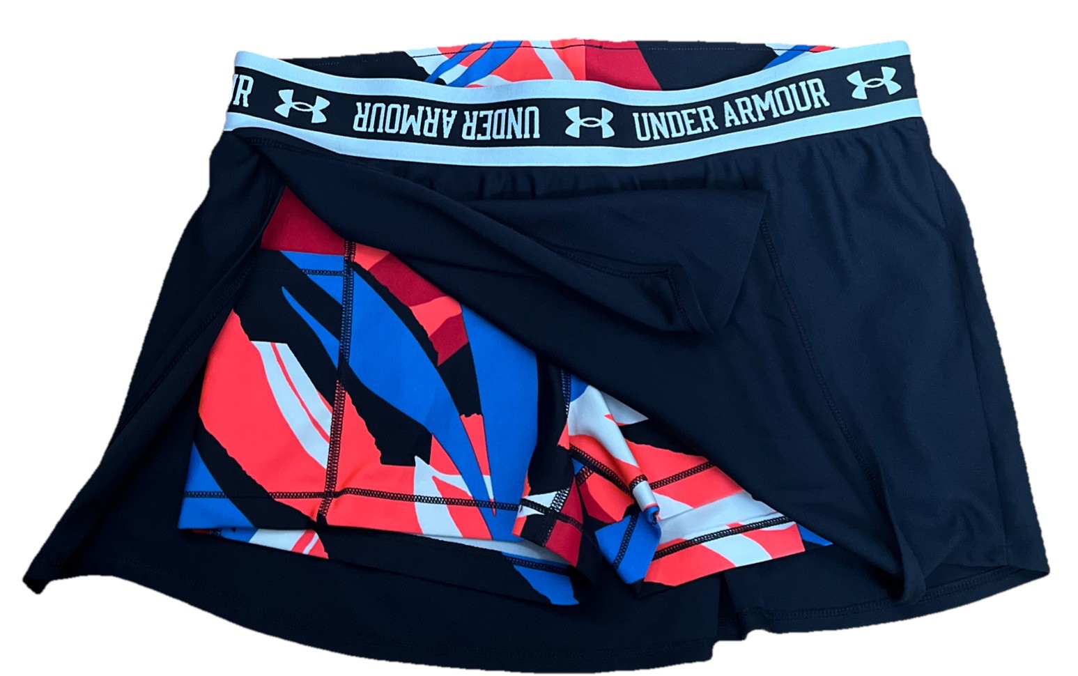 Under Armour Womens Motion Skort Skirt Fitted Shorts Under Black