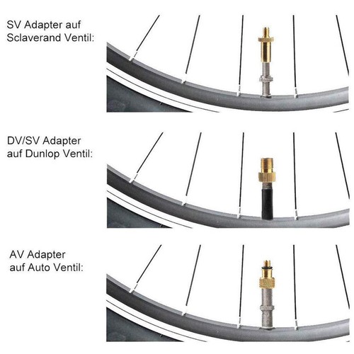 Ventiladapter Fahrrad 10x Fahrrad Ventiladapter Set Produktbild-Vorschau 5