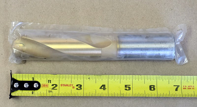 24.9MM KONG HWA TDC 249 POWER DRILL COOLANT THRU 2 FLUTE 6-3/4'' OAL