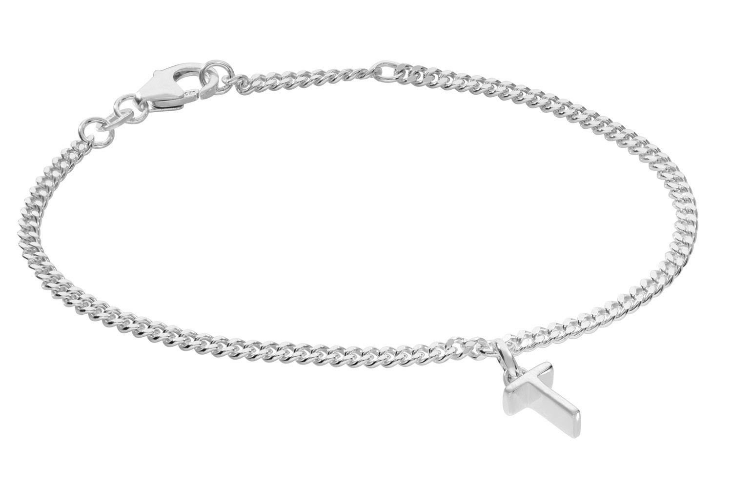 mit Buchstabe T 925 Silber Rhodiniert 21590-T 11390₽