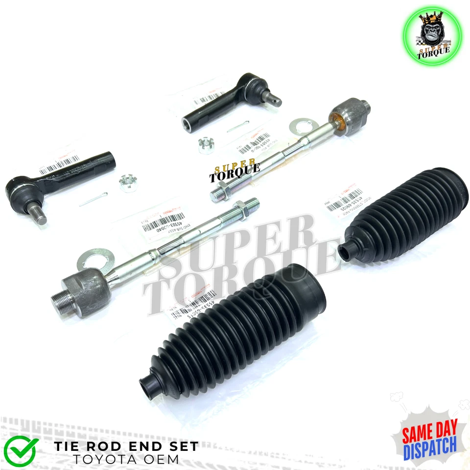 JUEGO DE EXTREMOS DE BARRA DE AMARRE DE DIRECCIÓN ORIGINAL OEM para TOYOTA 4RUNNER PRADO GX460 Foto 4 de 4