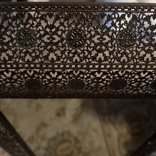Tangier Pierced Metalwork Frame Mirror - Picture 8 of 8