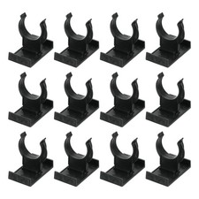 12Pcs 1.65''x1.38'' Plastic Leveler Leg Toe Kitchen Clips with Connector, Black