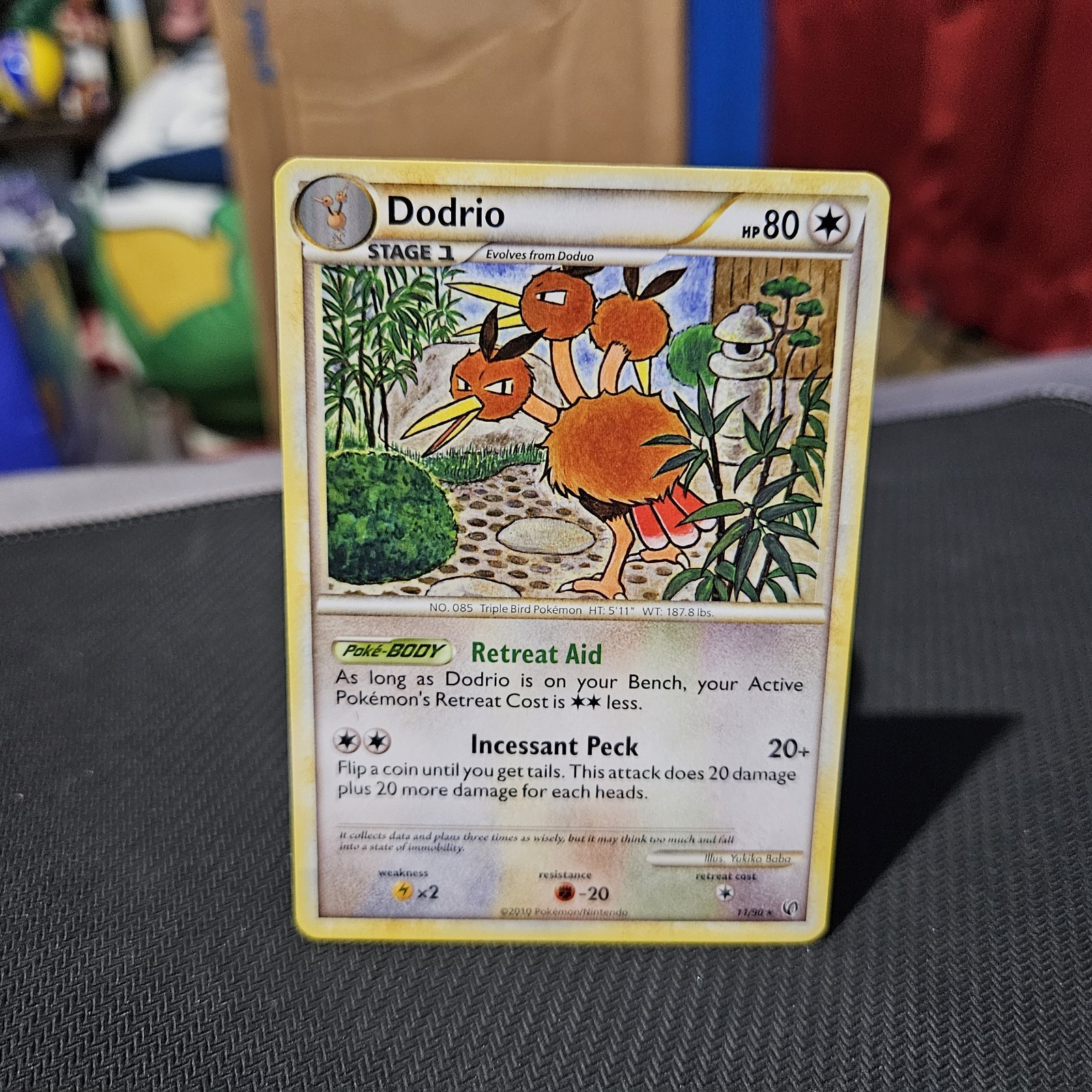Dodrio Pokemon TCG HGSS Undaunted Non-Holo Rare Card #11/90
