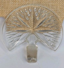 Vintage Peacock Clear Crystal Decanter Perfume Stopper Lid Topper Only
