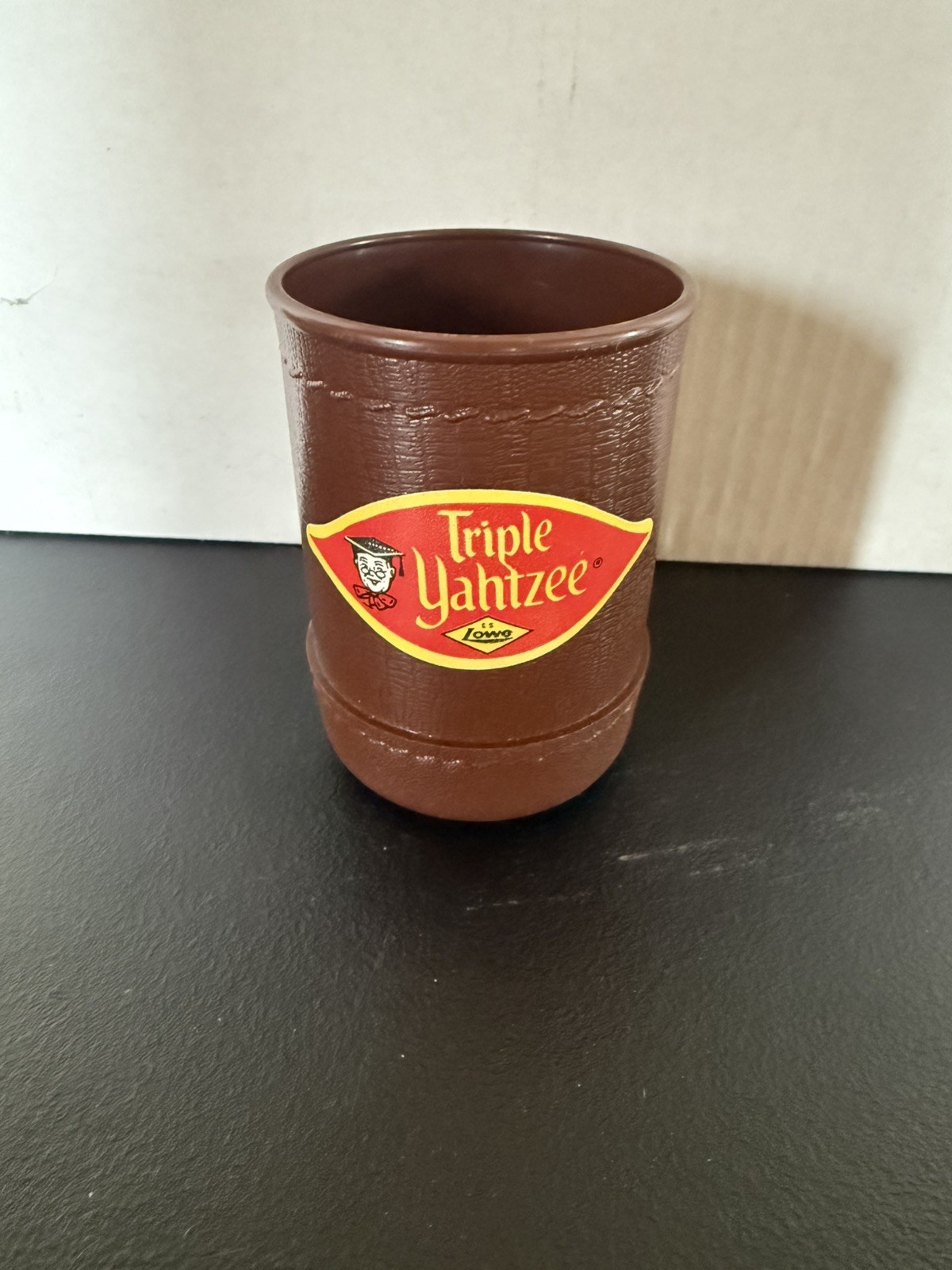 Vintage Yahtzee Board Game 1956 Dice Cup E.S. Lowe