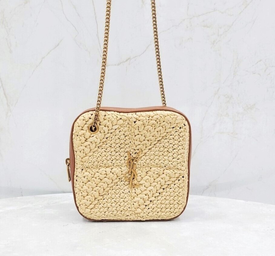 Saint Laurent Borsa a Catena Rafia Jamie Cube 671861 141632805