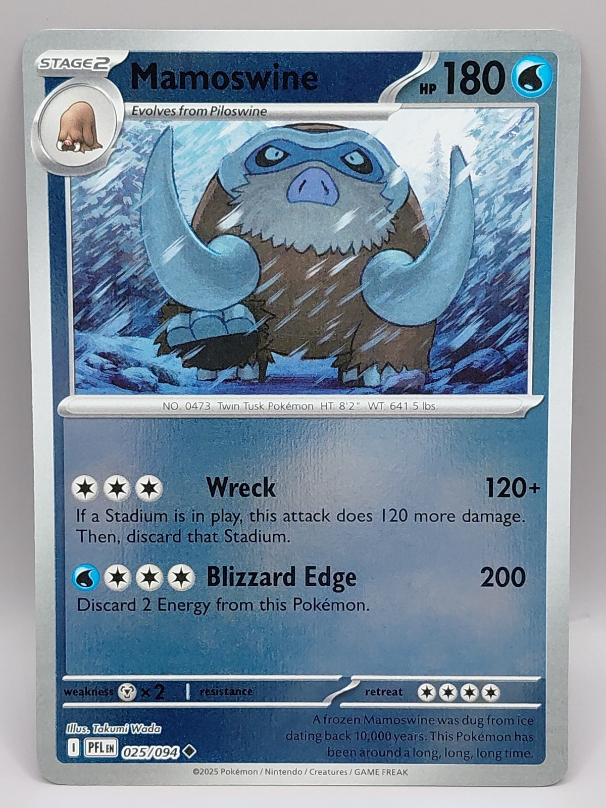 Mamoswine Reverse Holo Pokemon TCG Phantasmal Flames 025/094 NM