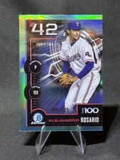 2025 Bowman Chrome Top 100 Aqua Refractor 85/125 BTP42 Alejandro Rosario Rangers