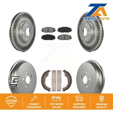 Coated Disc Brake Rotor Semi-Metallic Pad Drum Front Rear Kit For Toyota Corolla