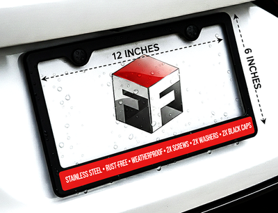 MILITECH CYBERPUNK License Plate Frame Black Metal | Gamer Addict