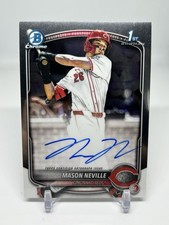 2025 Bowman Draft Mason Neville Chrome Auto 1st Prospect #CPA-MN Reds