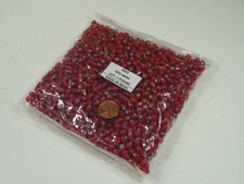 One Pound 5mm x 6mm Red India Spacer Glass Beads Bulk PC-47C 