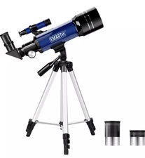 Emarth Telescope, 70mm/360mm Double Ey🎯epieces Refractor Telescope with Tripod